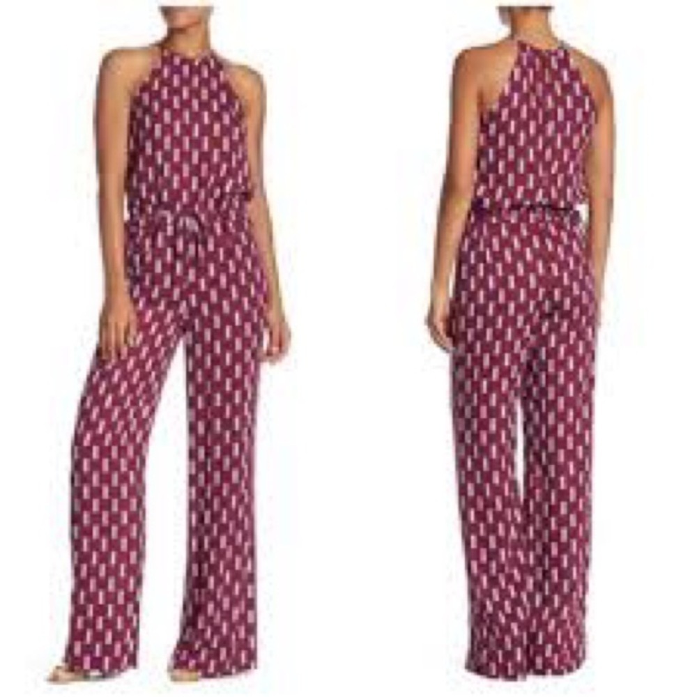 $398 Checkered Jumpsuit by Diane von Furstenberg Size 10